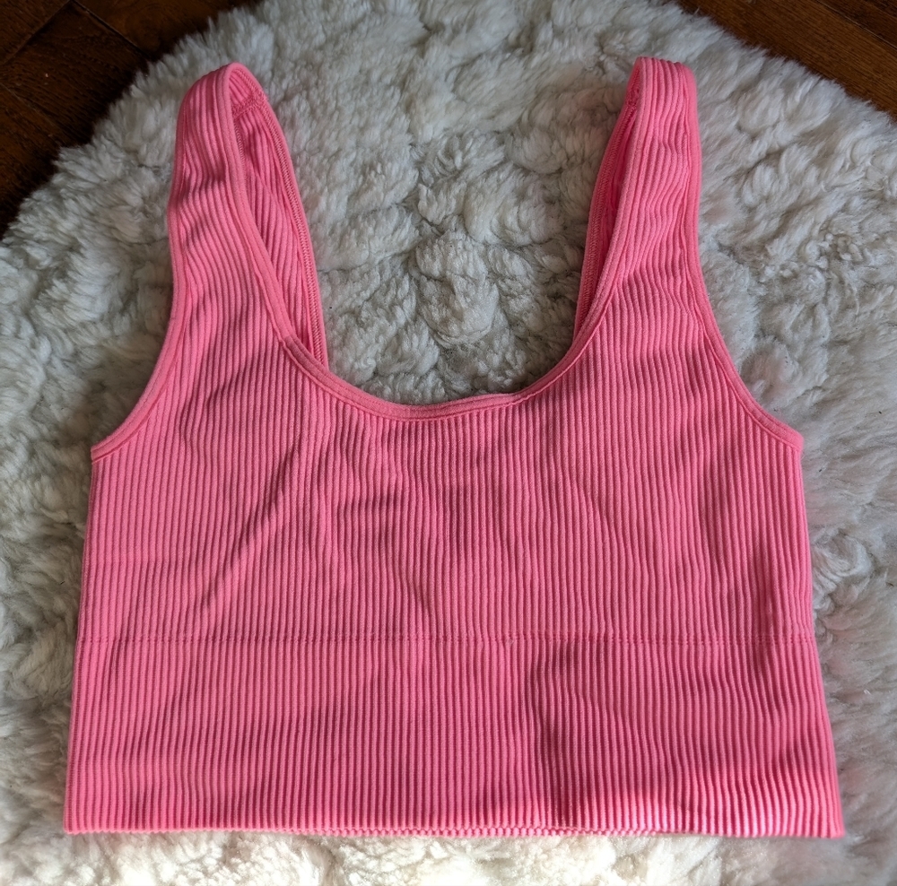 Gap Body Stretchy Seamless Sportsbra Pink Small